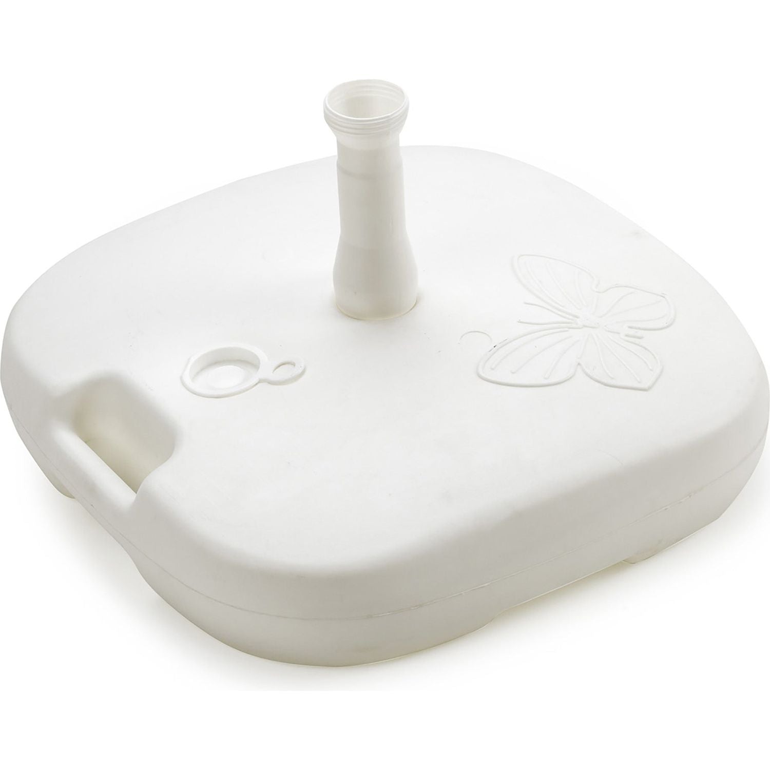 PROGARDEN - Base Ombrellone Bianca in Polipropilene Linea Classic - h12x44x44 cm